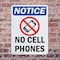 Signmission No Cell Phones, 7 in W x Rectangle, Plastic OS-2PACK-NS-P-710-V-14429 - alternate 2